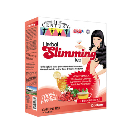 21st Century Herbal Slimming Tea Cranberry 24 Tea Bags