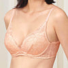 Triumph Magnolia Lace Non Wired Push Up Deep V Bra V S Terracotta