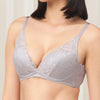 Triumph Magnolia Lace Non Wired Push Up Deep V Bra Feather