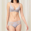 Triumph Magnolia Lace Non Wired Push Up Deep V Bra Feather