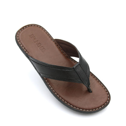 BRUNO CO. Noel Men's Leather Sandals - Black