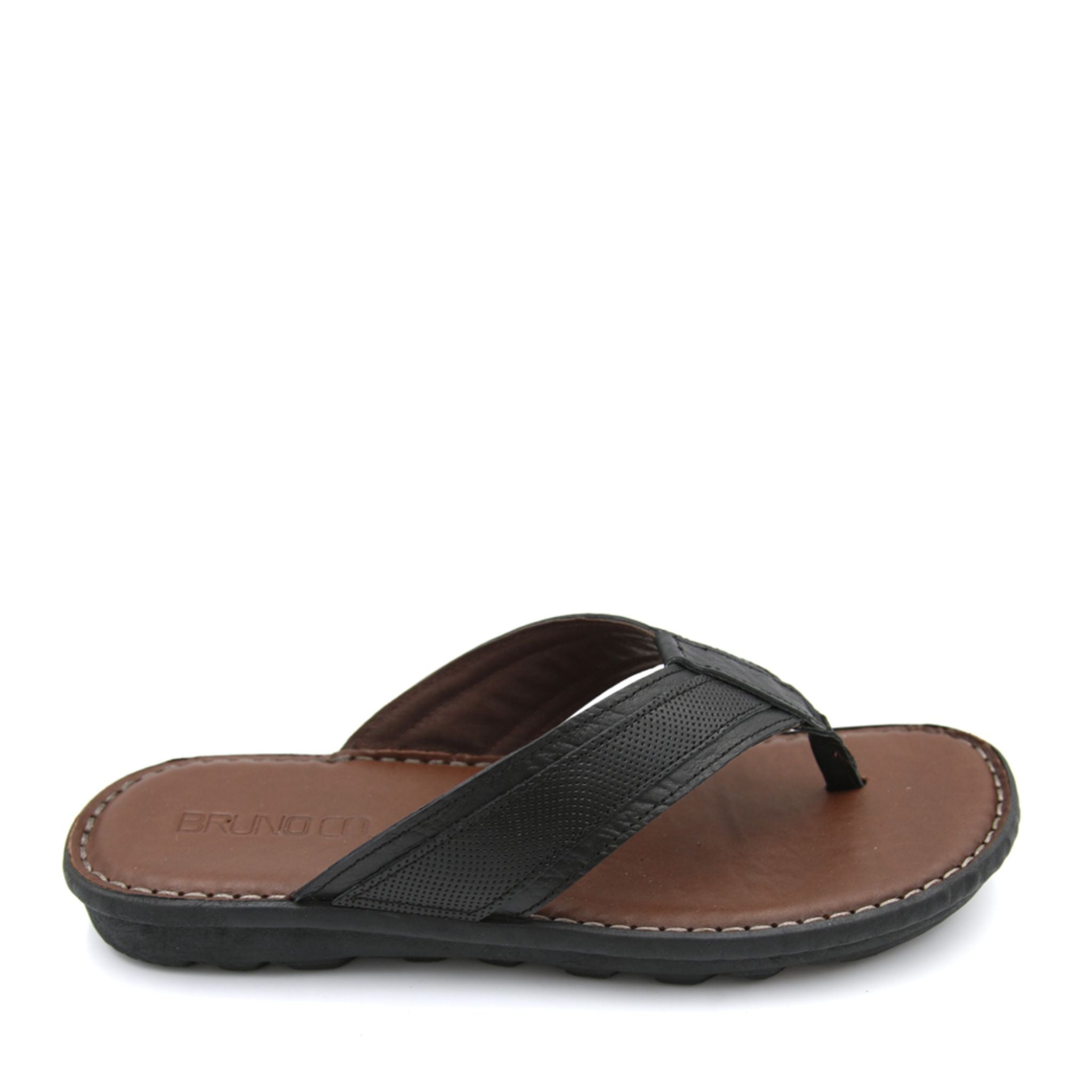 BRUNO CO. Noel Men's Leather Sandals - Black