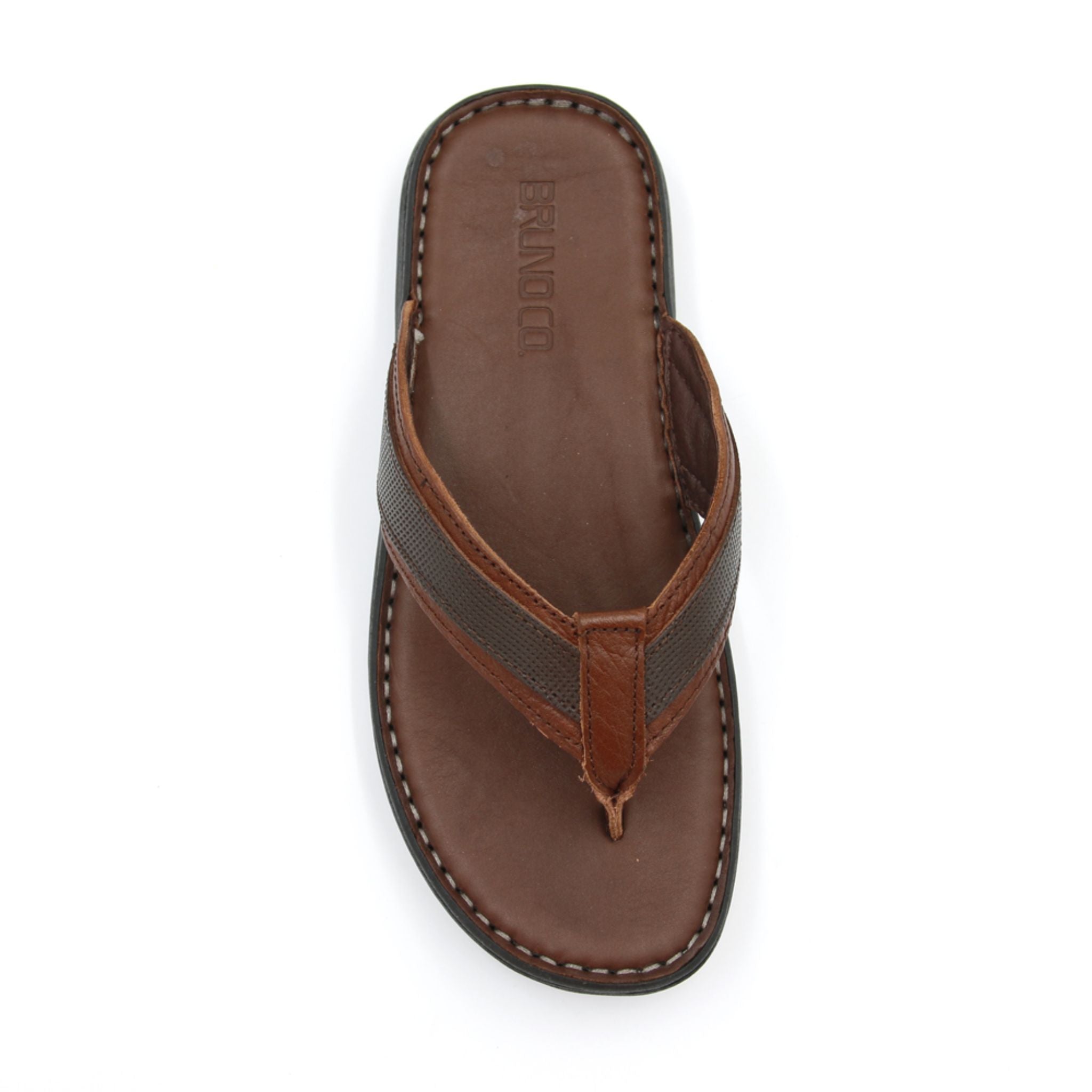 BRUNO CO. Noel Men's Leather Sandals - Brown