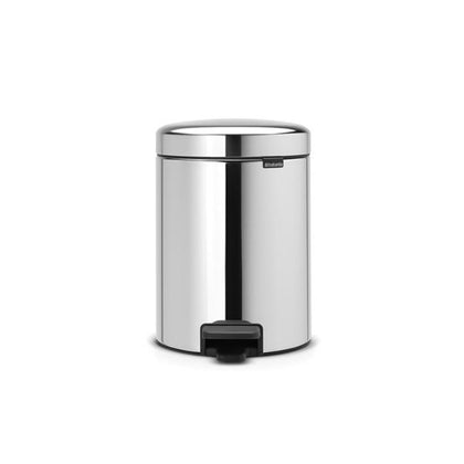 Brabantia Pedal Bin NEWICON 5L Soft Closing -Brilliant Steel