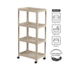 Smart Living 4-Tier Organiser Trolley - Brown (170001-1992-1194-BROWN)