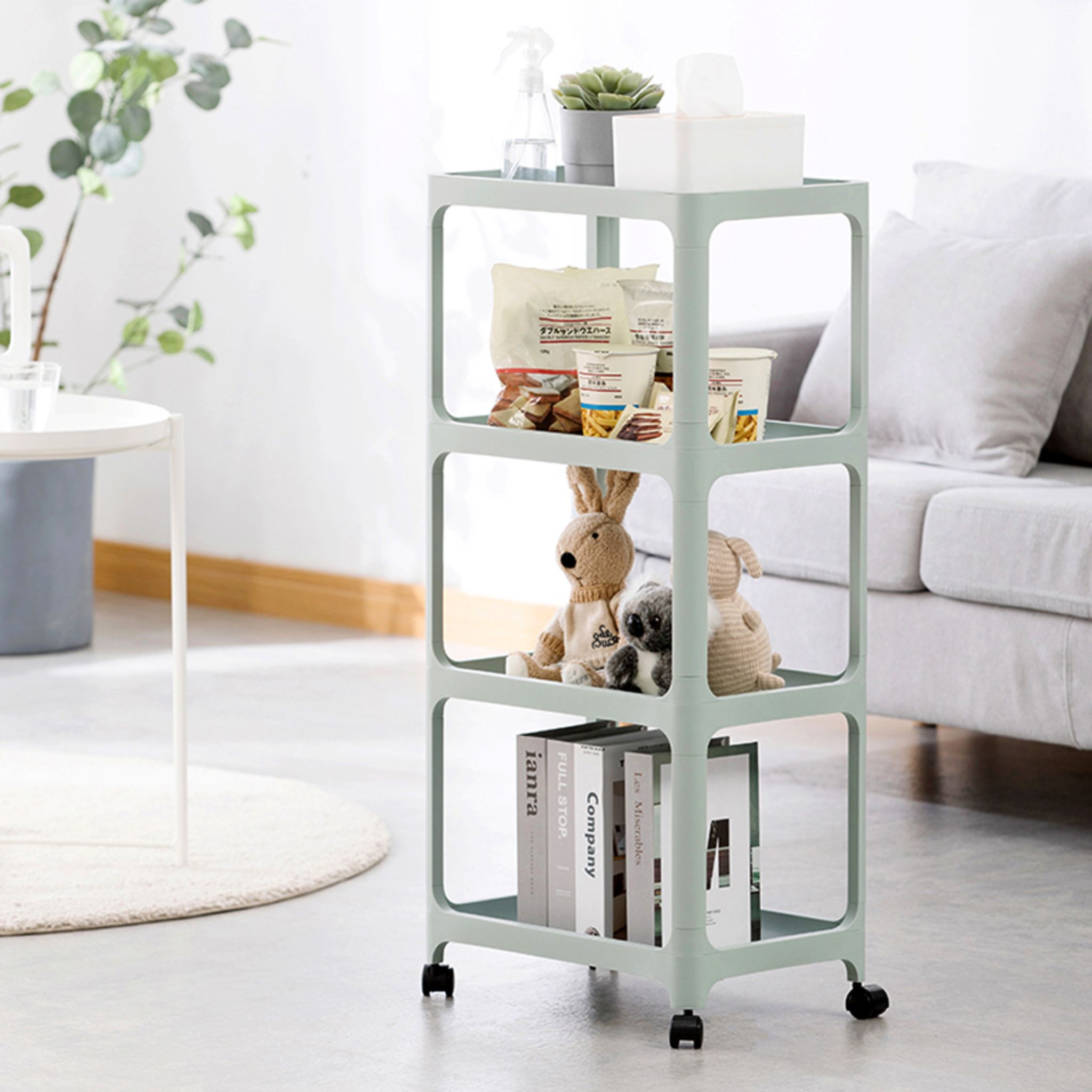 Smart Living 4-Tier Organiser Trolley - Brown (170001-1992-1194-BROWN)