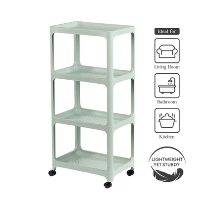 Smart Living 4-Tier Organiser Trolley - Green (170001-1992-798-GREEN)