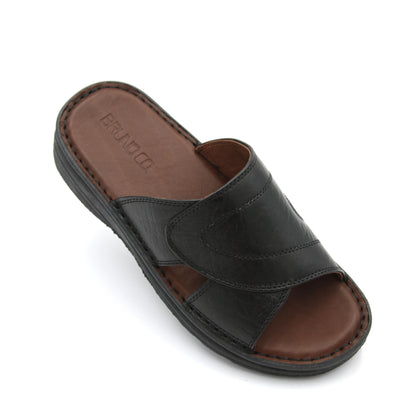 BRUNO CO. Benny Men's Leather Sandals - Black