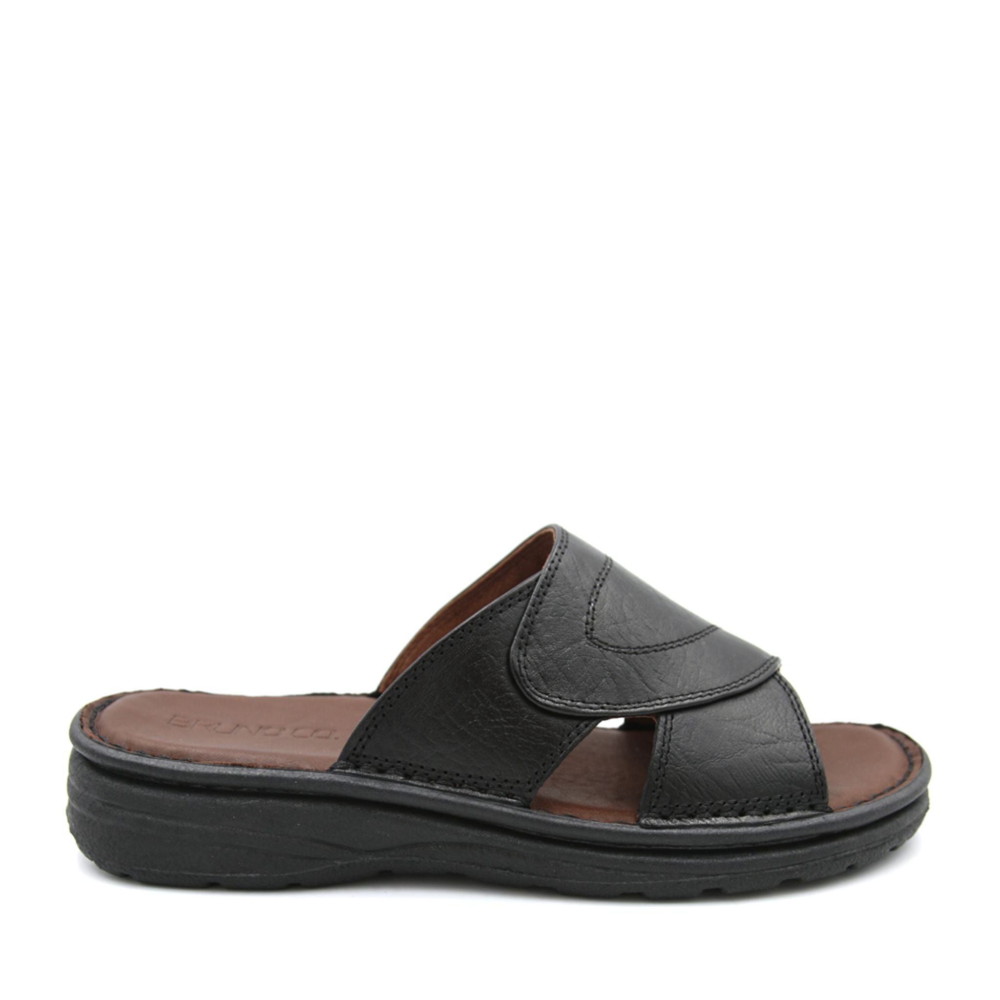BRUNO CO. Benny Men's Leather Sandals - Black