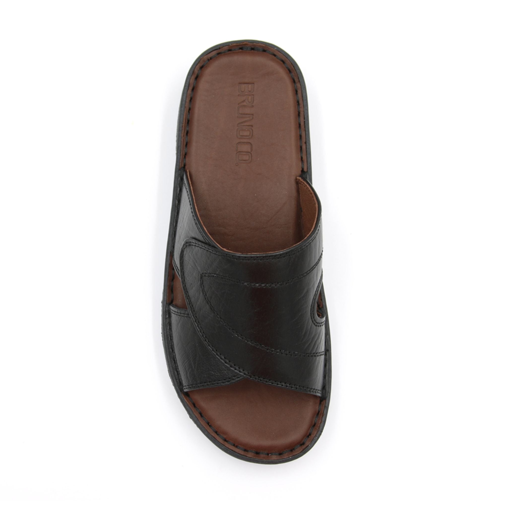 BRUNO CO. Benny Men's Leather Sandals - Black