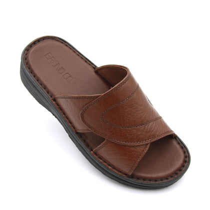 BRUNO CO. John Men's Leather Sandals - Brown