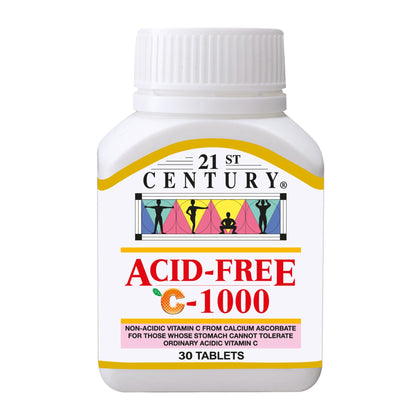 21ST CENTURY ACID FREE C 1000MG 30S Tablets