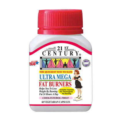 21ST CENTURY Ultra Mega Fat Burners 60 Vegetarian Capsules