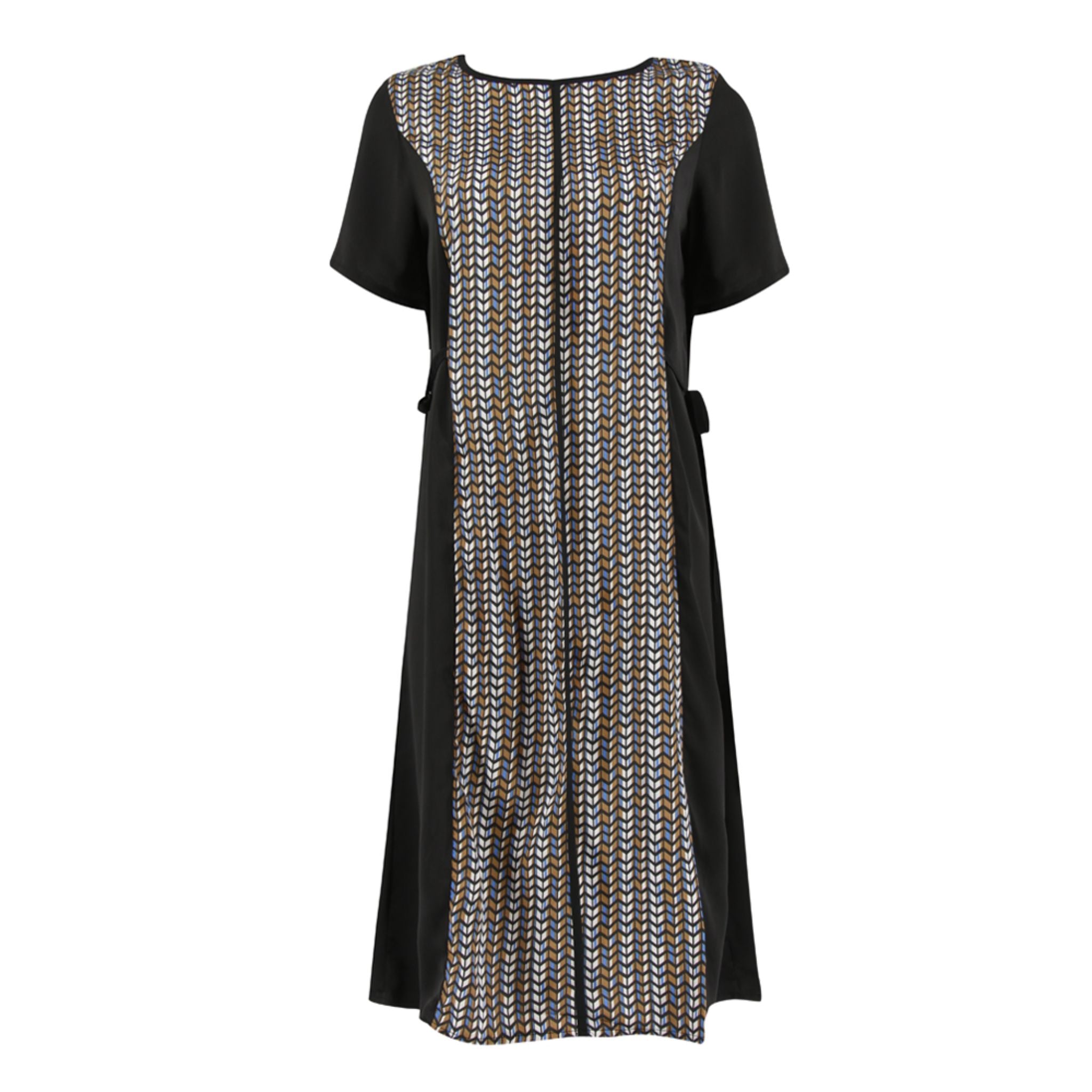 Runway Printed Dress - Blue
