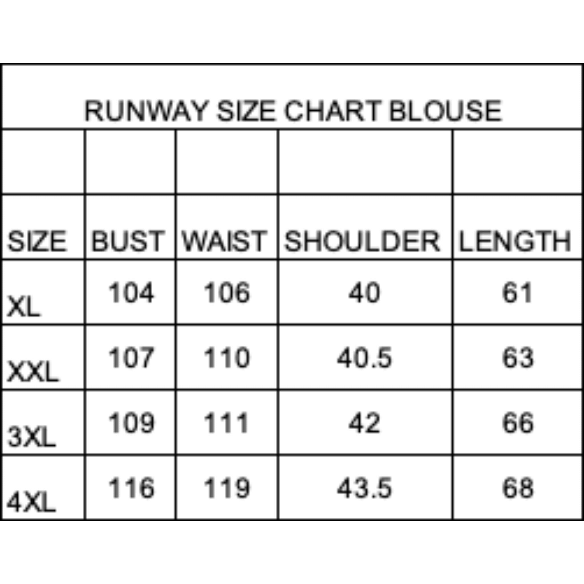 Runway Printed Blouse - Light Blue