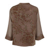 Runway Floral Print Blouse - Brown