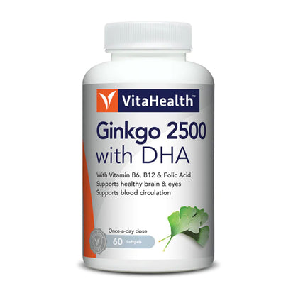 VitaHealth® Gingko 2500 with DHA - 60 Softgels