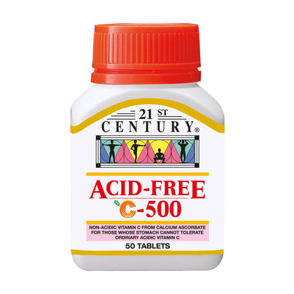 21ST CENTURY ACID FREE C 500MG 50S Tablets