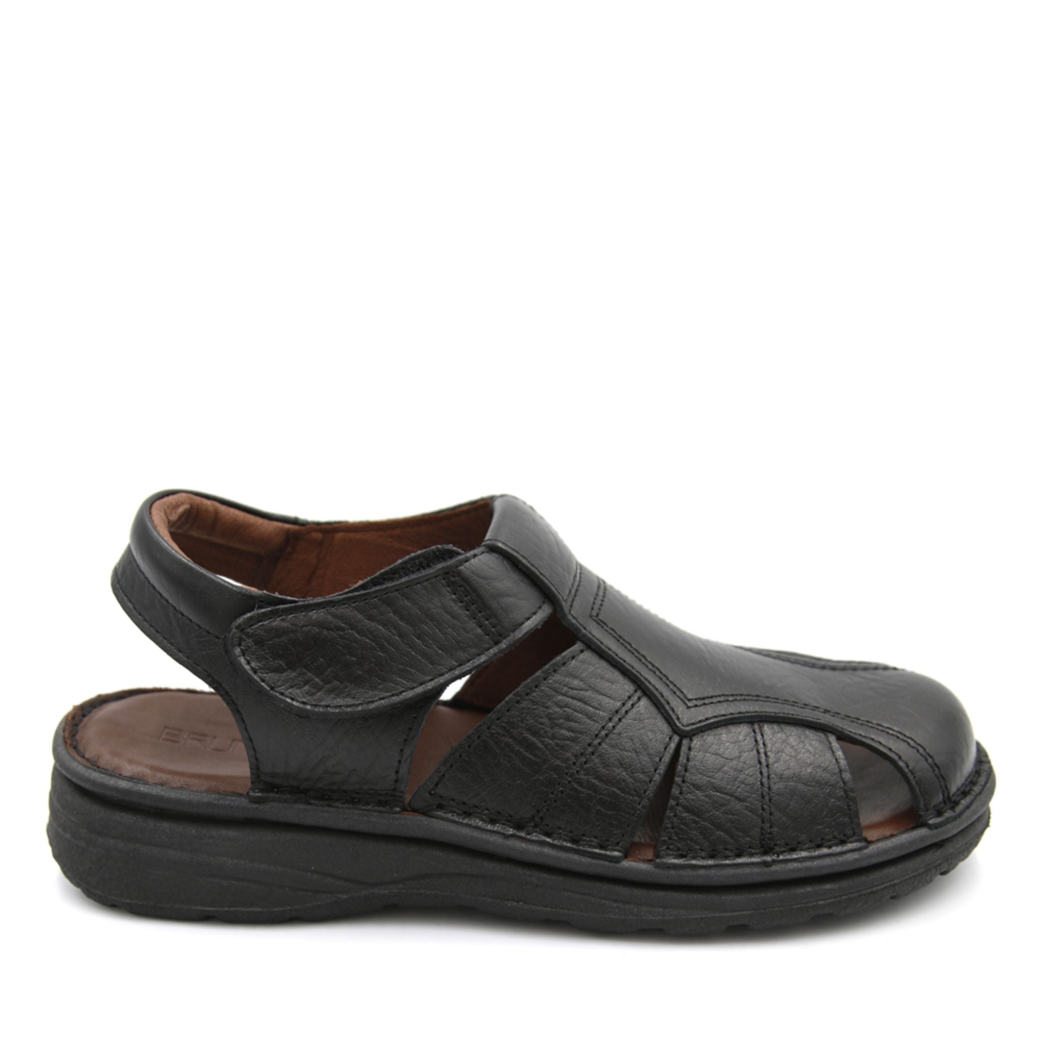 BRUNO CO. Benjamin Men's Leather Sandals - Black