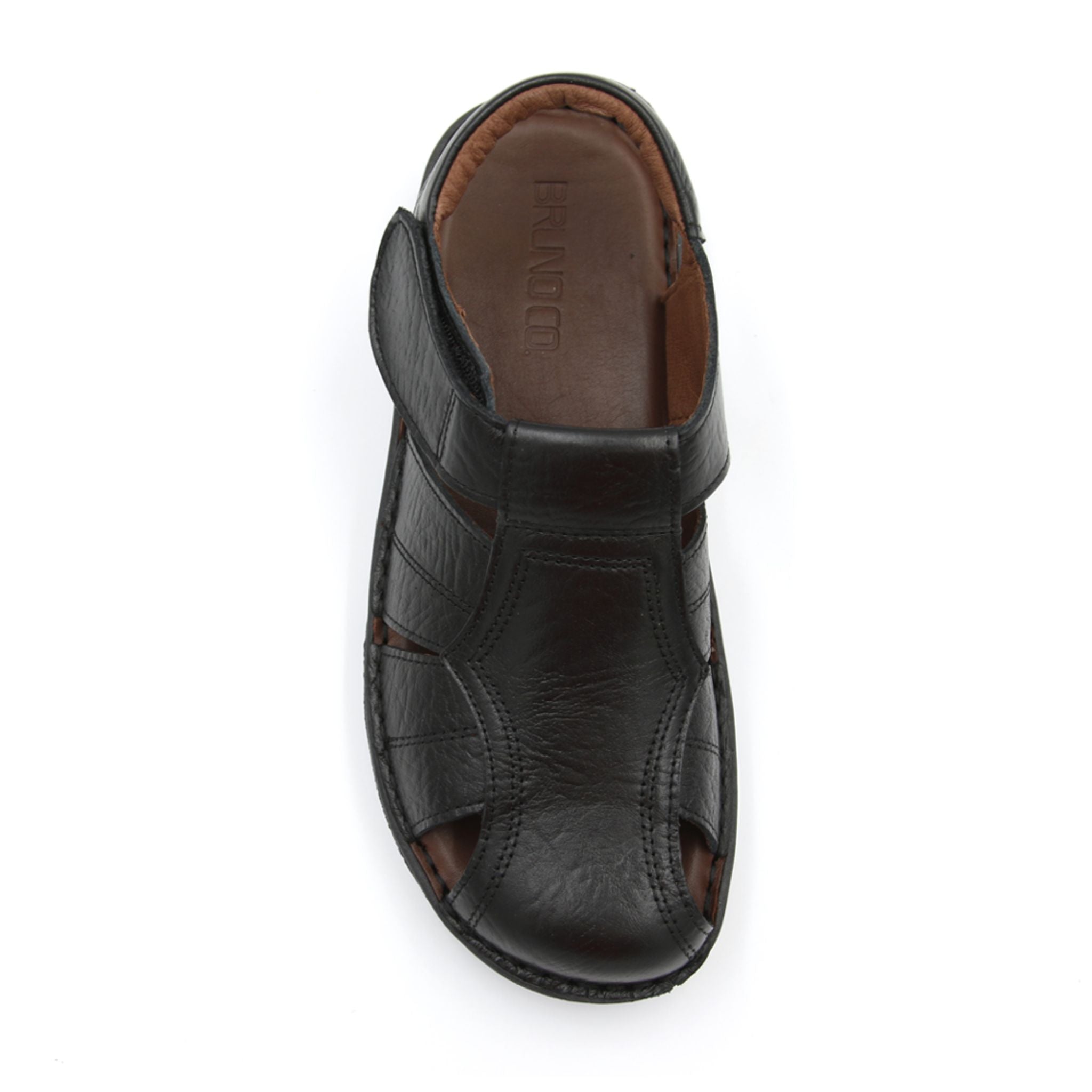 BRUNO CO. Benjamin Men's Leather Sandals - Black