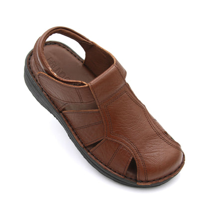 BRUNO CO. Leather Men's Sandals - DAMIEN Brown