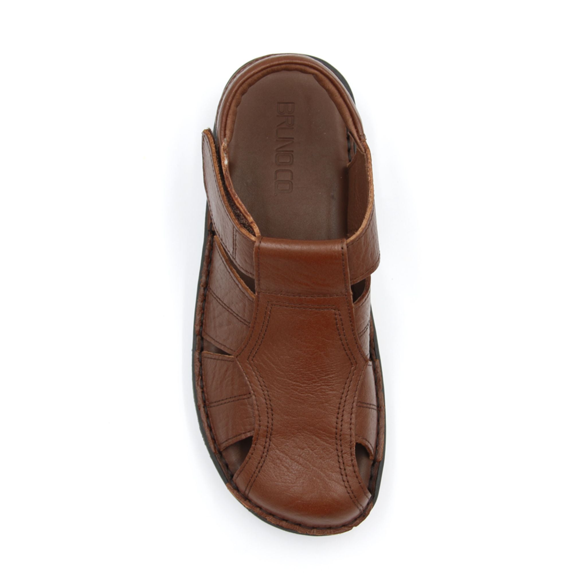 BRUNO CO. Benjamin Men's Leather Sandals - Brown