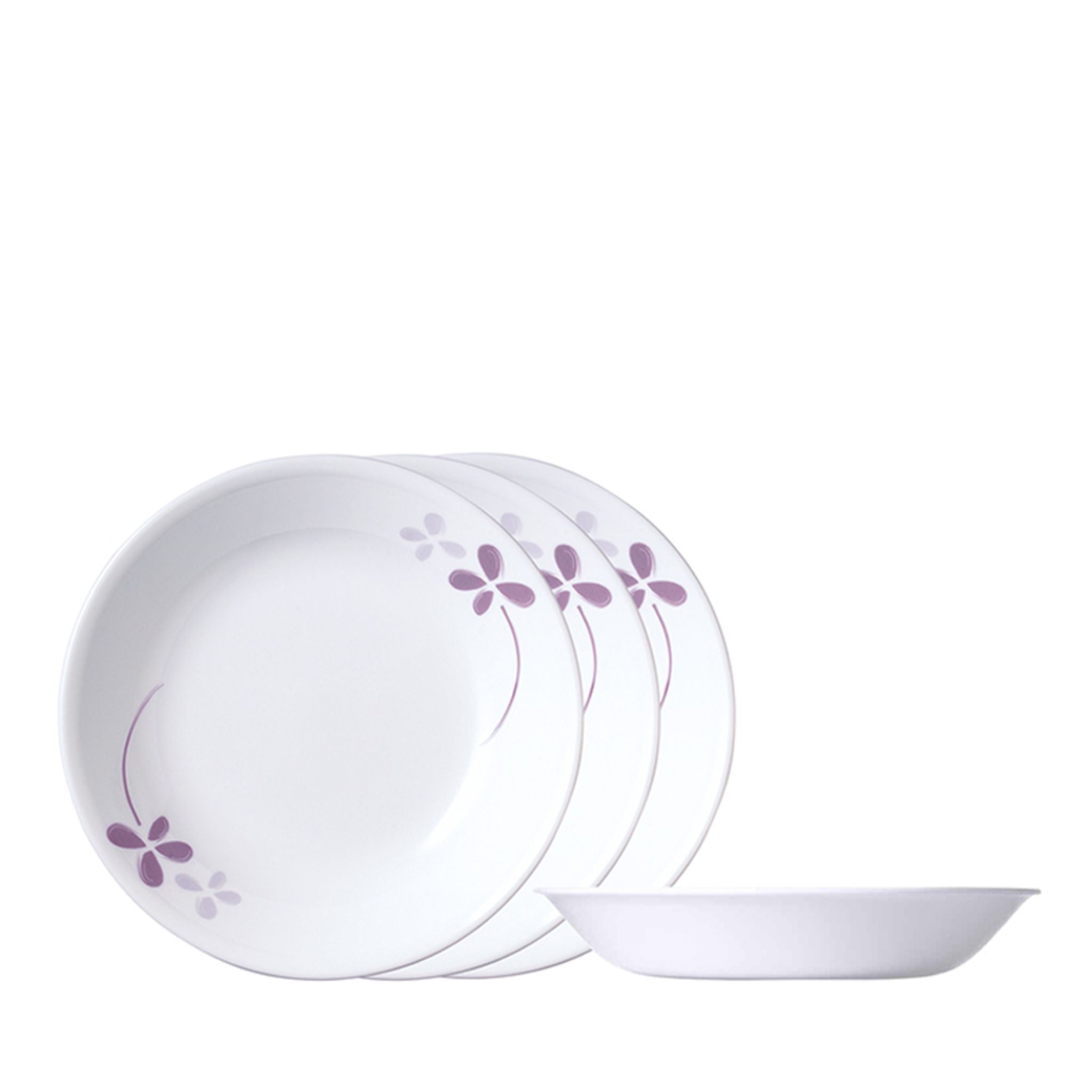 CORELLE 4pc Soup Plate Set - Warm Pansies (420-WP-4-SG)