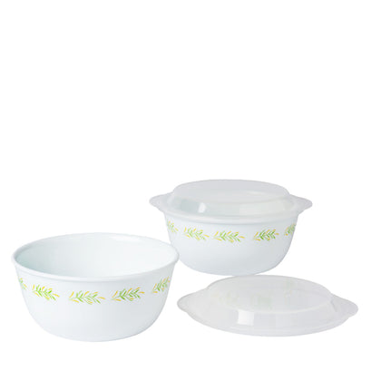 Corelle 2pc 900ml Noodle Bowl with 2pc Plastic Cover Set - Mimosa (428A CCL-MMS-4)