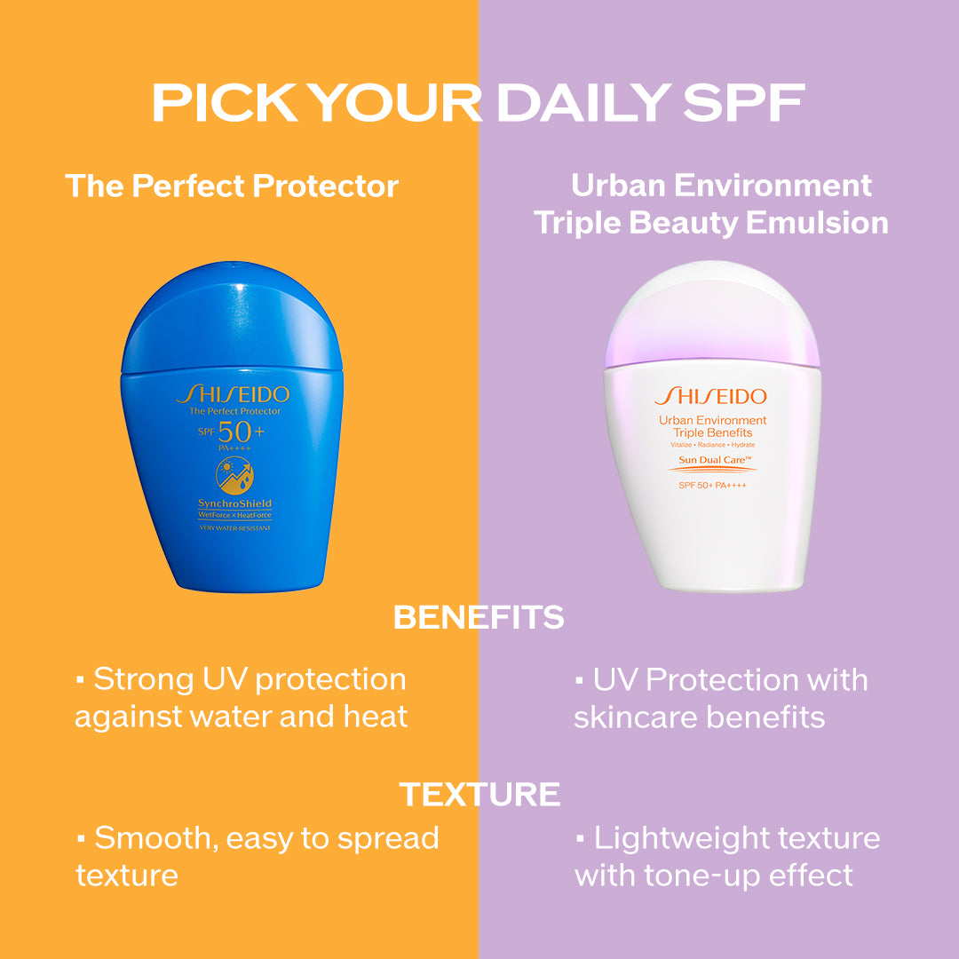 Shiseido Global Suncare Urban Environment Triple Benefits Sun Dual Care SPF50+ (30ml)