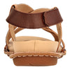 Barani Brown Multi Leather Sandals (Cross Strap)