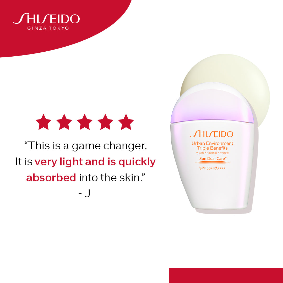 Shiseido Global Suncare Urban Environment Triple Benefits Sun Dual Care SPF50+ (30ml)
