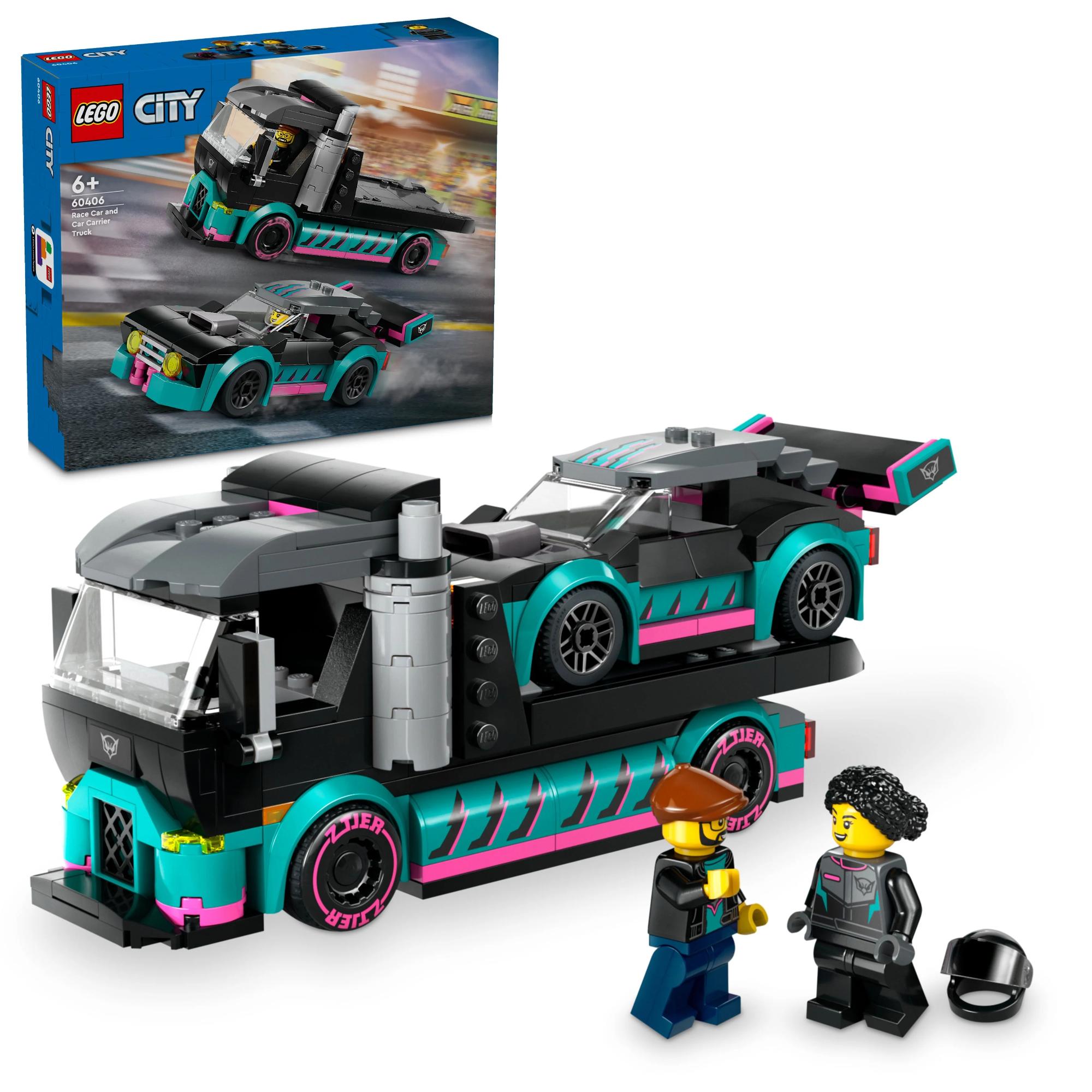 LEGO City: Race Car and Car Carrier Truck (60406)