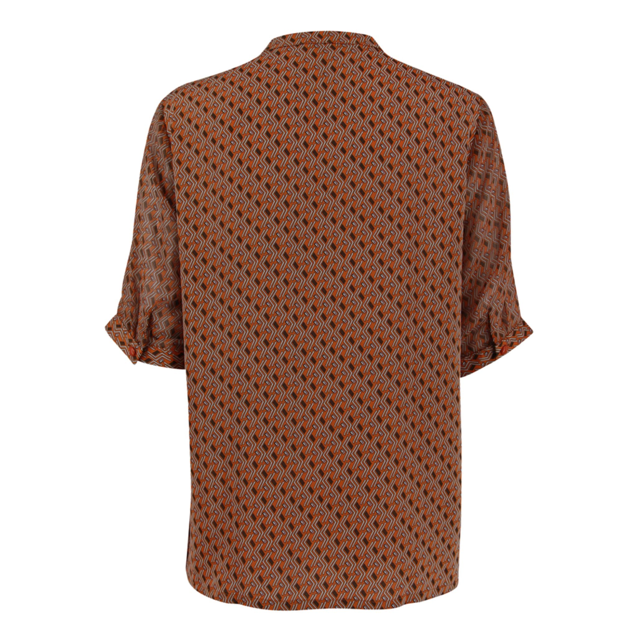 Runway Printed Blouse - Orange