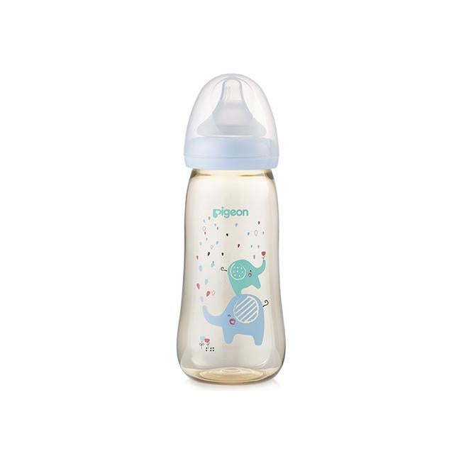 Pigeon Softouch Peristaltic Plus Ppsu Bottle 330ml L Pink Rabbit