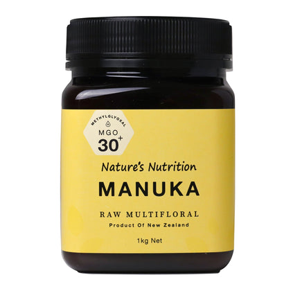 Nature's Nutrition Manuka MGO 30+ Raw Multifloral Honey 1kg