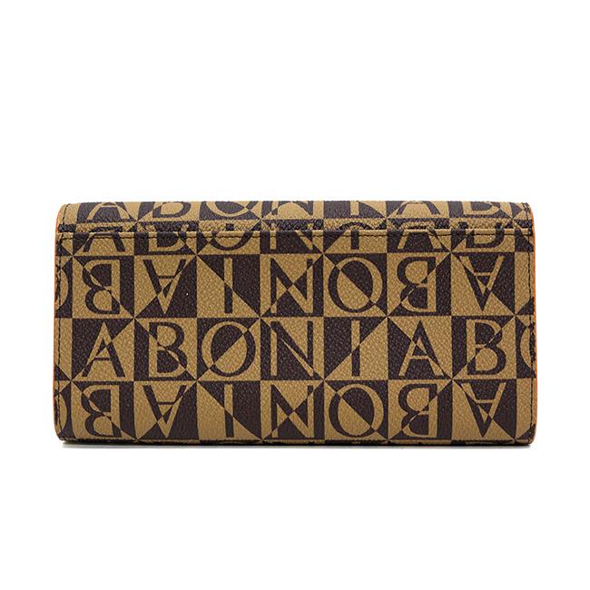Bonia Monogram Long 3-Fold Wallet-Brown