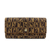 Bonia Monogram Long 3-Fold Wallet-Brown