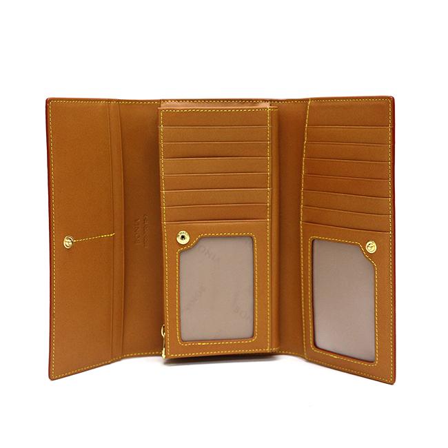 Bonia Monogram Long 3-Fold Wallet-Brown