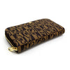 Bonia Monogram Long Zipper Wallet-Brown