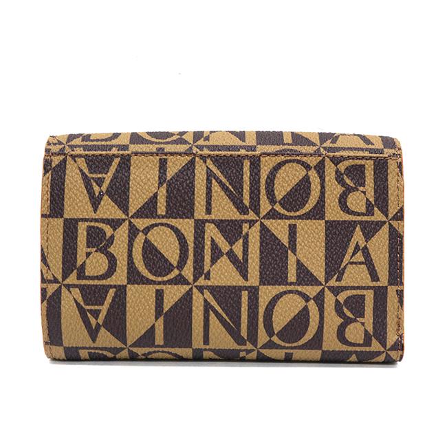 Bonia Monogram 3-Fold Wallet-Brown
