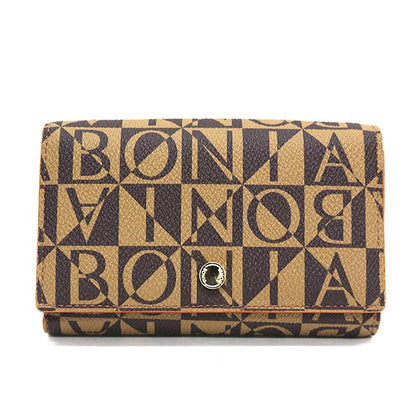 Bonia Monogram 3-Fold Wallet-Brown