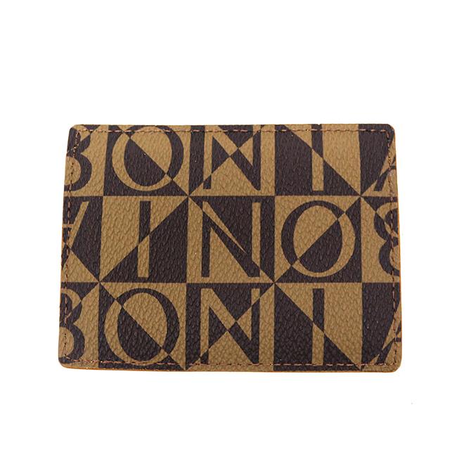 Bonia Monogram Short 3-Fold Wallet-Brown