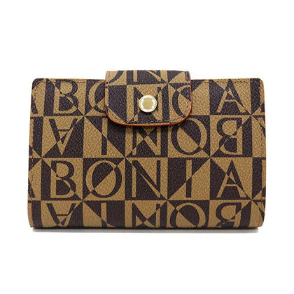 Bonia Monogram 3-Fold Wallet-Brown