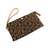 Bonia Monogram Zipper Pouch-Brown
