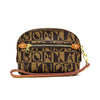 Bonia Monogram Zipper Pouch-Brown