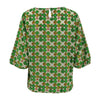 Runway Printed Blouse - Green