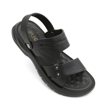 BRUNO CO. Leather Men's Sandals - DON Black