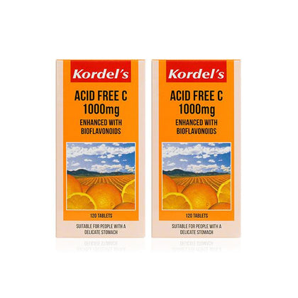 [Twin Pack] Kordel's Acid Free C 1000mg 120 Tablets