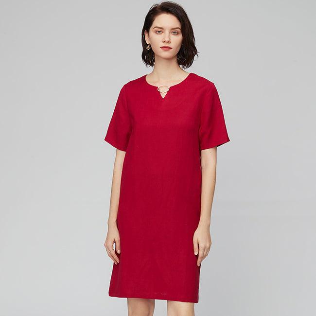Red dresses with pockets top