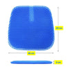 TRUE RELIEF Honey Comb TPE Cooling Gel Seat Cushion - Ocean Blue